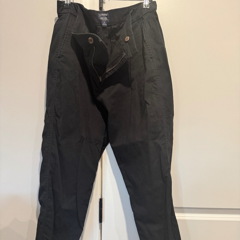 J. Crew Black High Rise Girlfriend Chino - Size 12